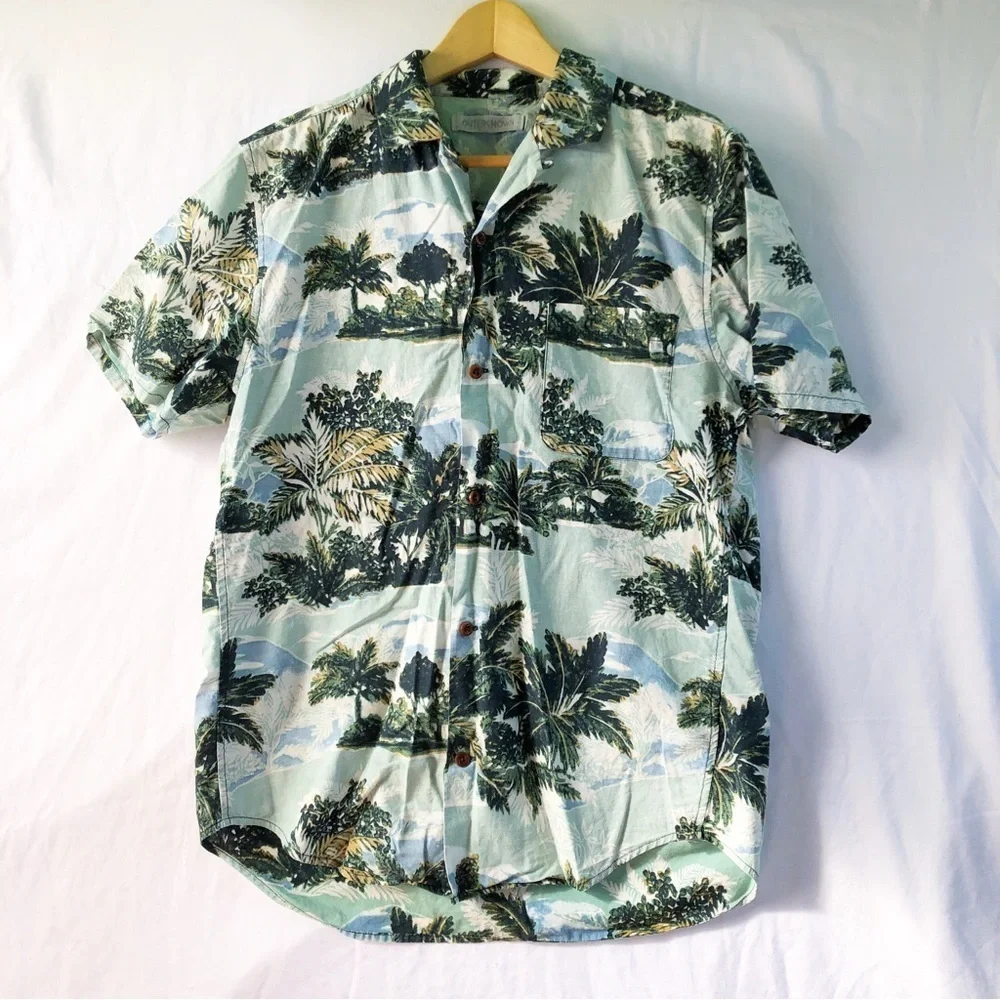 OUTERKNOWN | MEDIUM TROPICAL MARINE BLUE WINDY BBQ SHIRT